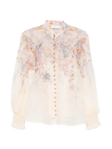 Cămașă Zimmermann de mătase cu model floral cu imagine