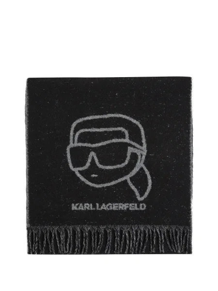 Karl Lagerfeld Šál IKON sivá čierna