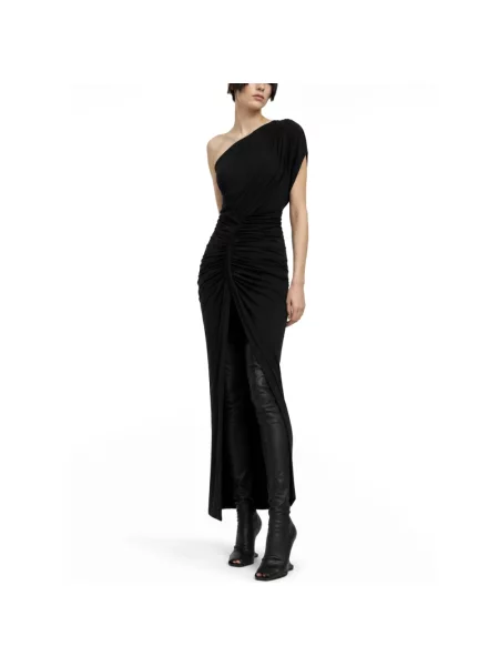Sukienka Rick Owens na jednym ramieniu czarna