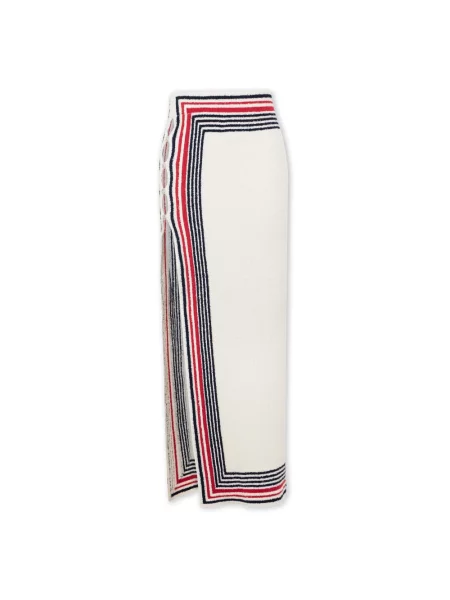 Długa spódnica maxi Rabanne z rozcieciem frotte