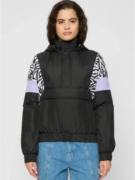 Geacă Urban Classics cu model zebră negru