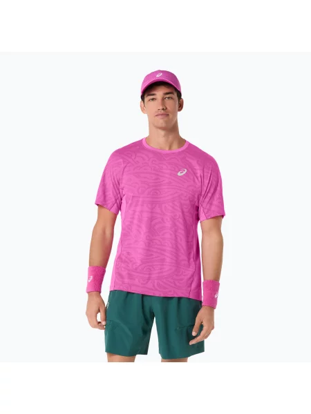 Tricou de tenis pentru bărbați ASICS Match Jacquard digital cherry blossom