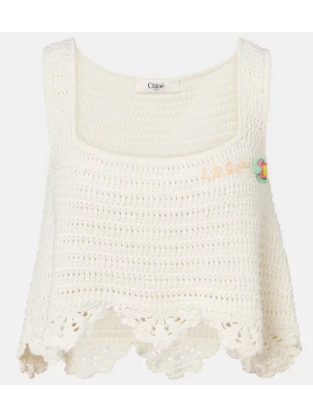 Top Chloé alb