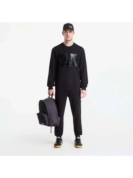 Dugo džemper Ea7 Emporio Armani s autogramom crna