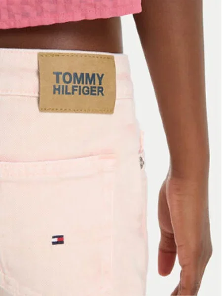 Džínové šortky Tommy Hilfiger růžové