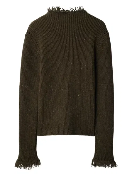 Vilnonis megztinis Burberry ruda