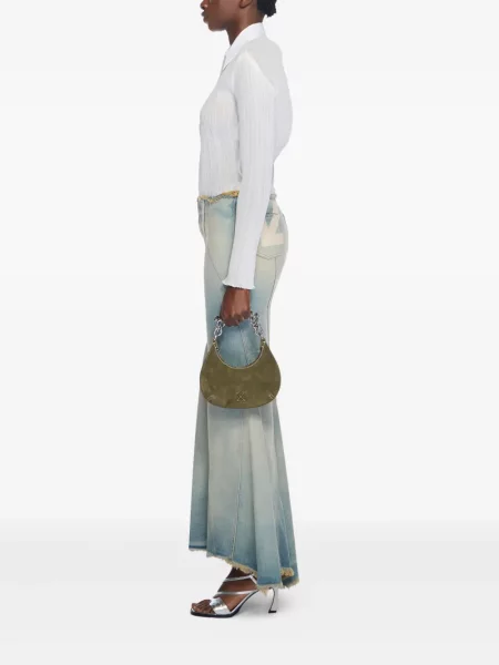 Τσάντα shopper Off-white σουέτ λευκό
