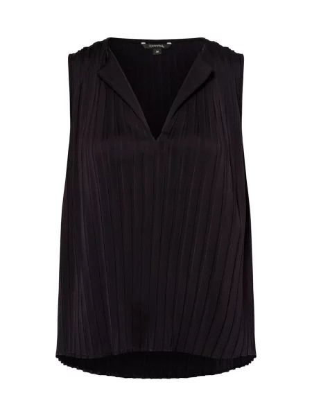 Comma Bluzka Kobiety niebieski wypukły wzór tkaniny 34 granatowa