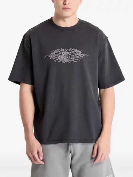 Tricou Guess cu imagine gri