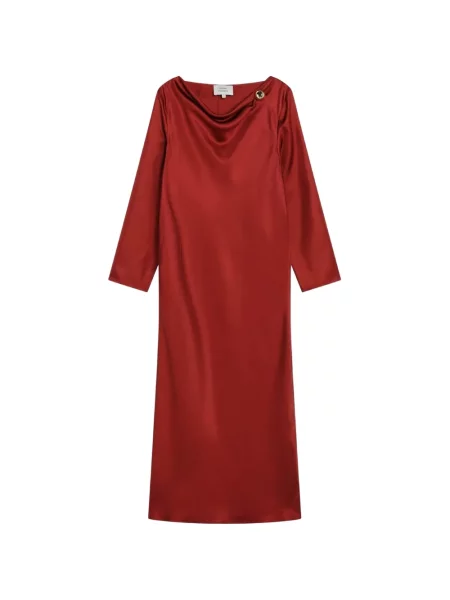 Rochie drapată Loulou De Saison asimetric drapat de costum roșu