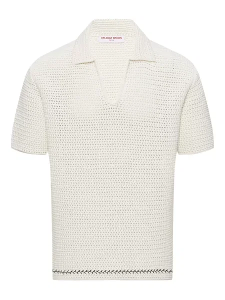 Polo Orlebar Brown tricotate alb