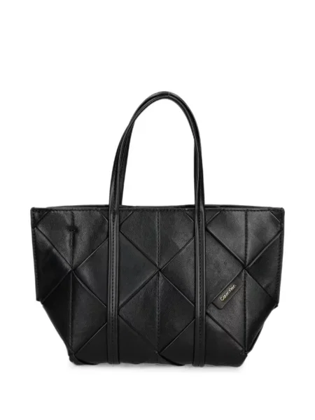 Matlasat geantă shopper Calvin Klein negru