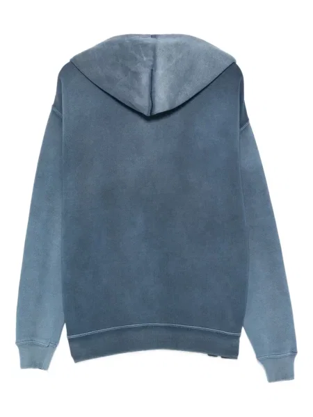 Hanorac cu glugă Off-white cu broderie alb