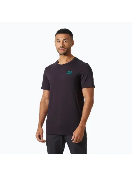 Tricou pentru bărbați Helly Hansen Nord Graphic black grape negru