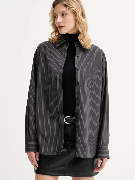 Filippa K cămașă din cu guler clasic relaxed gri