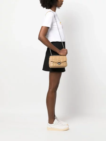Plisované tenisky Michael Michael Kors hnědé