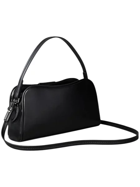 Calvin Klein Kabelka Emblem Trio Top Handle Camera Ba čierna