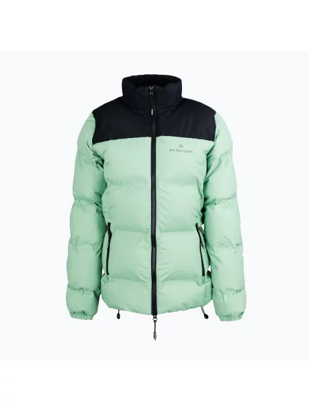 Kurtka ocieplana BERGSON Snowy Wolf Micro-Therm mineral zielona