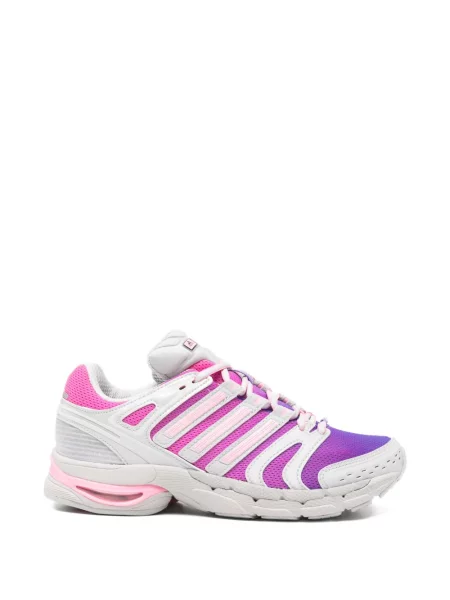 Tricou Adidas cu dungi cu imagine alergare gri