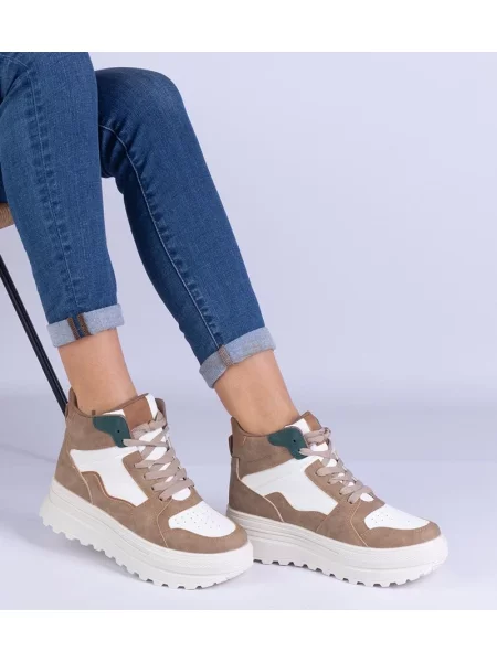 Sneakerși D/ceo cu platformă bej