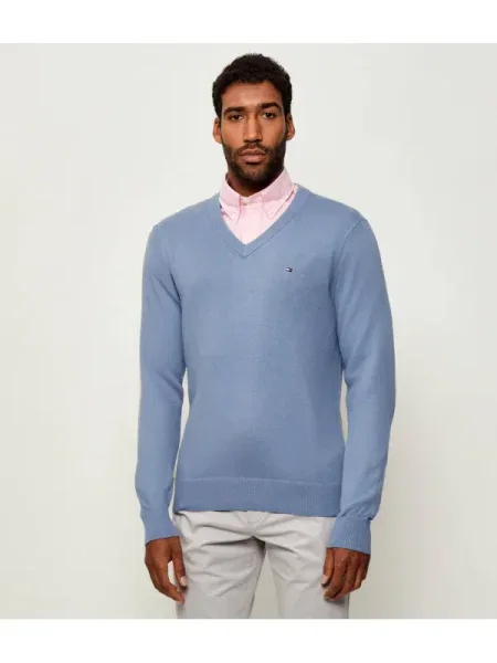 Tommy Hilfiger Pulover cu adaos de cașmir albastru