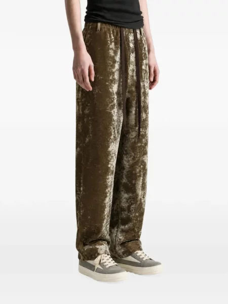 Pantaloni Uma Wang de catifea cu cordon maro