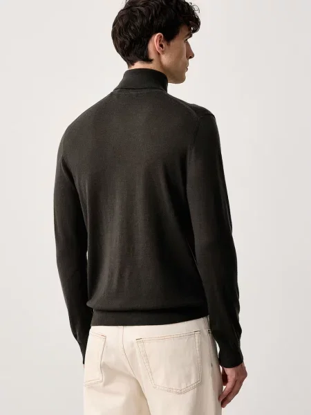 Armani Exchange golf wełniany szary