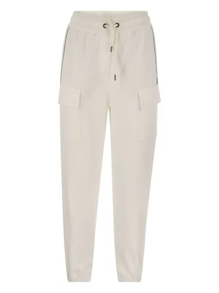 Pantaloni cargo Brunello Cucinelli alb