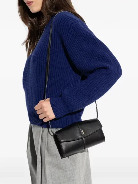 Body Jil Sander din piele negru