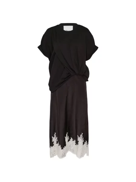 Midi haljina 3.1 Phillip Lim s čipkom crna