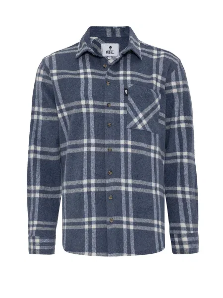 Moxx Paris Cămașă Noah albastru închis / murdar alb