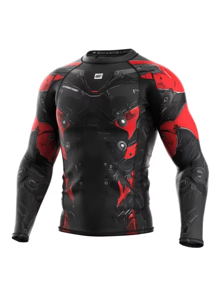 Koszulka sportowa Rashguard do MMA EXTREME HOBBY IRON FORCE czerwona