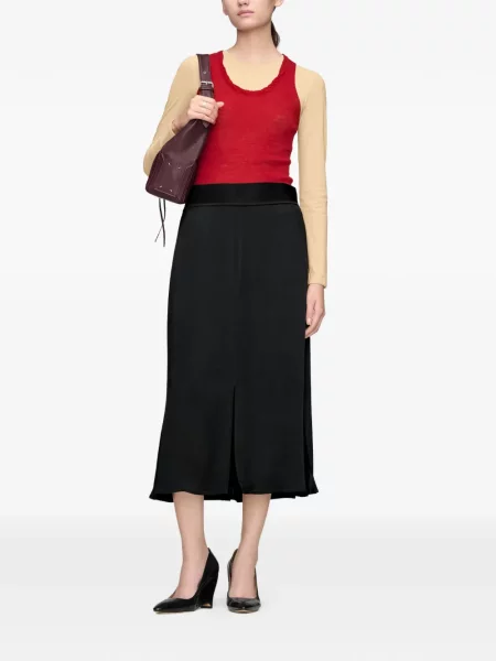 Fustă Maison Margiela din satin negru