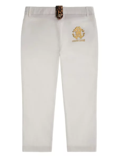 Pantaloni copii Roberto Cavalli alb