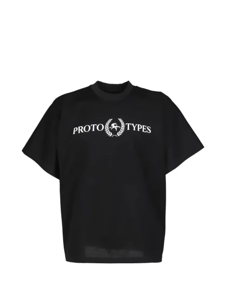 Tricou Prototypes cu imagine cu decolteu rotund negru