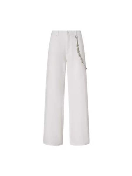 Talia jeansy Pinko z wysoką talią klasyczne białe