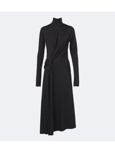 Džerzej midi šaty Victoria Beckham čierna
