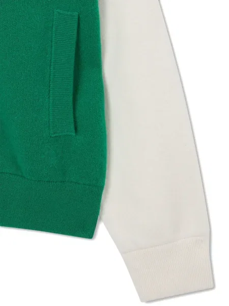 Cardigan Studio Tomboy din jacard verde