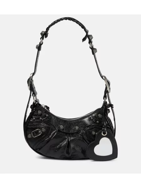 Geanta de piele Balenciaga Le Cagole din piele negru