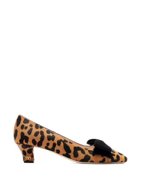 Pantofi cu toc Valentino Garavani din piele de căprioară cu imagine cu model leopard