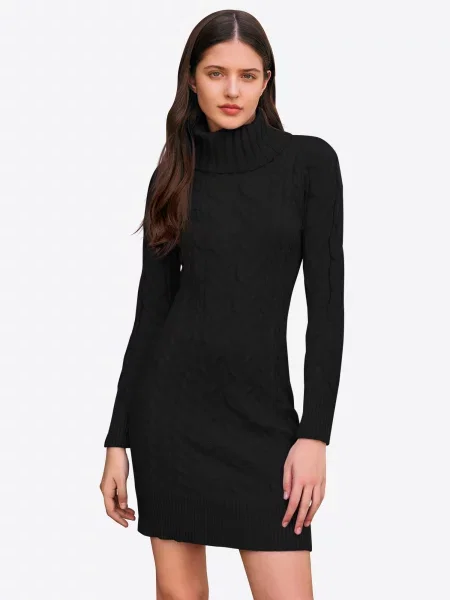 Imily Bela Rochie tricotat negru