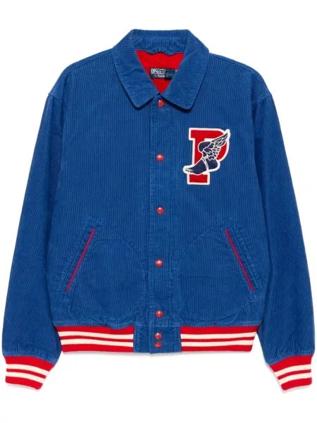 Pruhovaná manšestrová kšiltovka Polo Ralph Lauren s potiskem oranžová