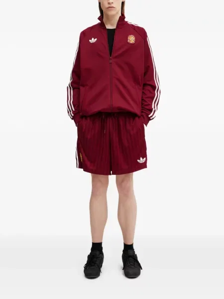 Бягане плетена тениска Adidas без ръкави червено