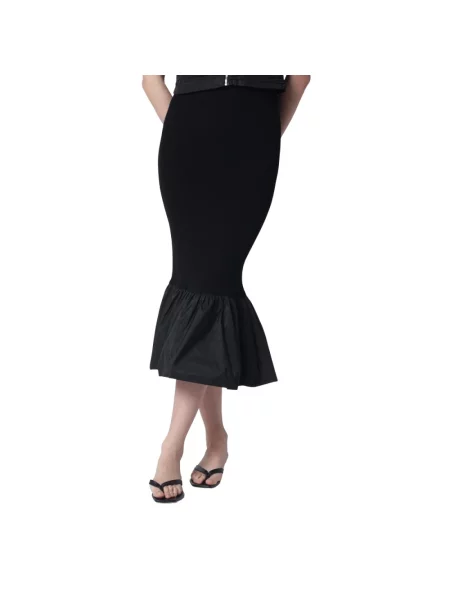 Dzianinowa długa spódnica Patou czarna