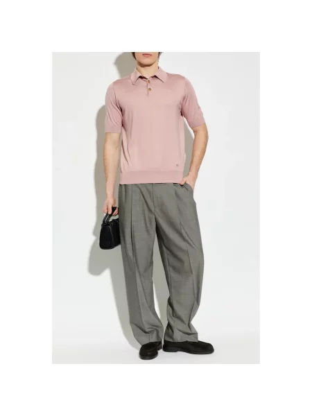 Koszulka polo Dolce And Gabbana z logo różowa