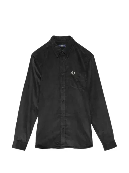 Samt košulja Fred Perry s vezom siva