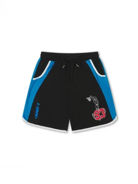 Kalhoty modrá / červená černá