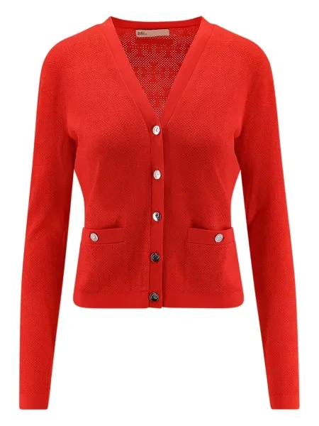 Cardigan Tory Burch lung roșu