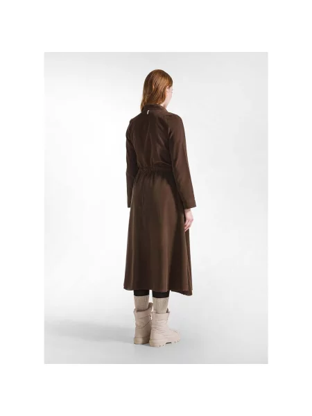 Lung rochie Deha de catifea cord maro