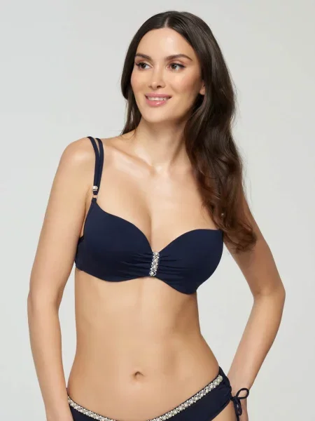 Верх купальника Push Up синій